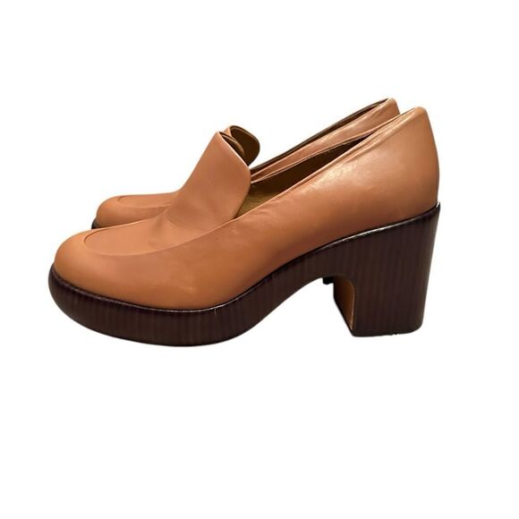 Vince Narissa Tan Leather Platform Loafer Clogs | Size 6.5 - Picture 6 of 11
